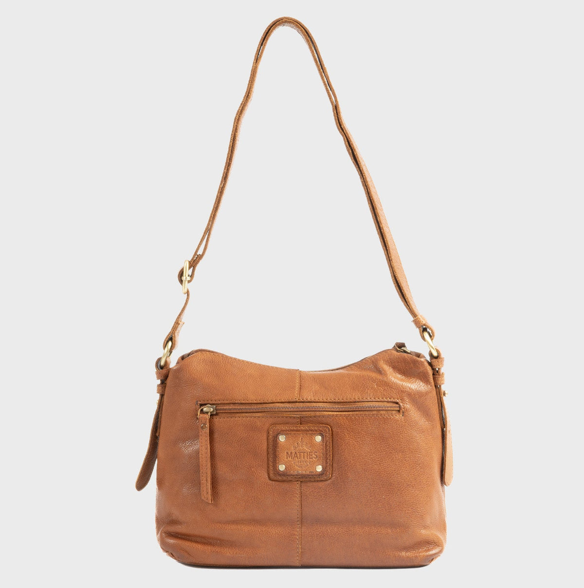 Bolso bandolera de piel natural elegante - Cuero
