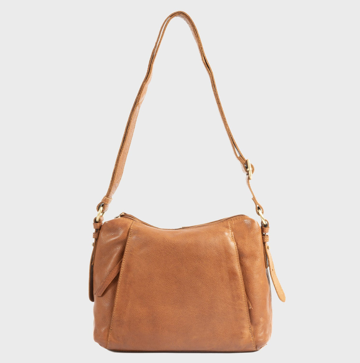 Bolso bandolera de piel natural elegante - Cuero