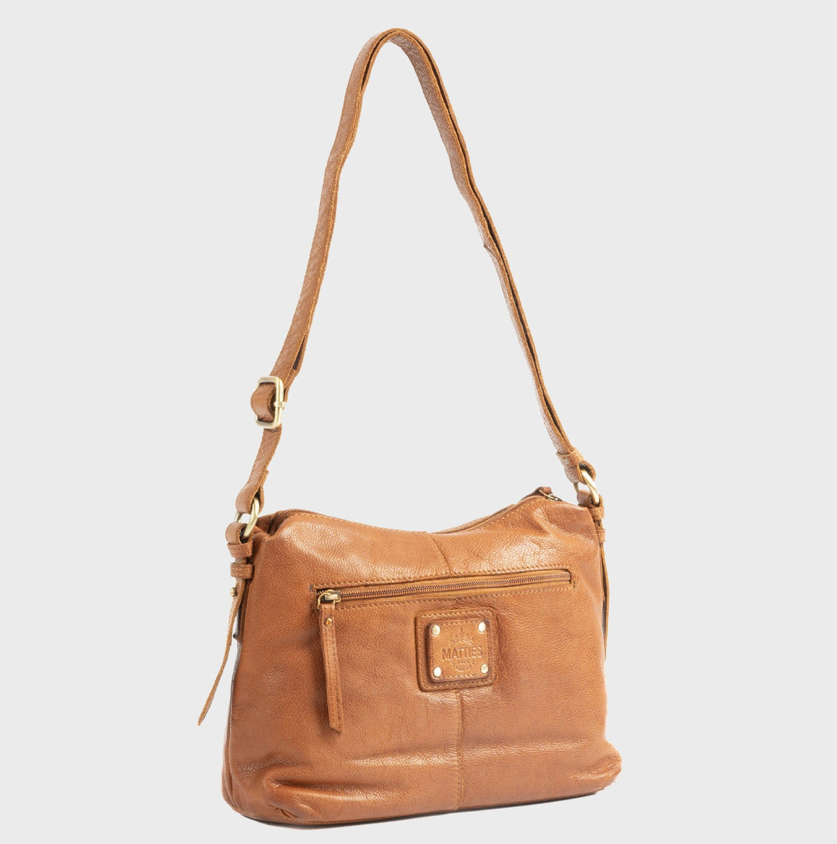 Bolso bandolera de piel natural elegante - Cuero