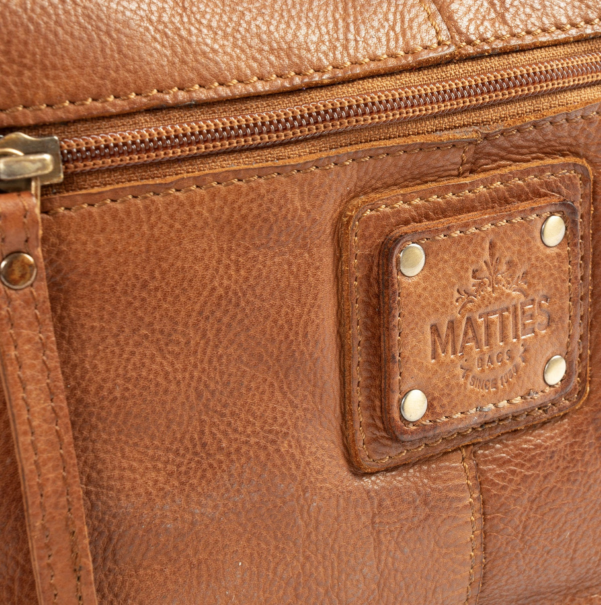 Bolso bandolera de piel natural elegante - Cuero
