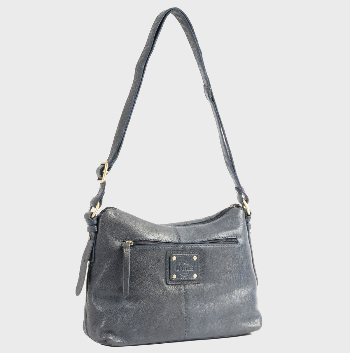 Bolso bandolera de piel natural elegante - Azul