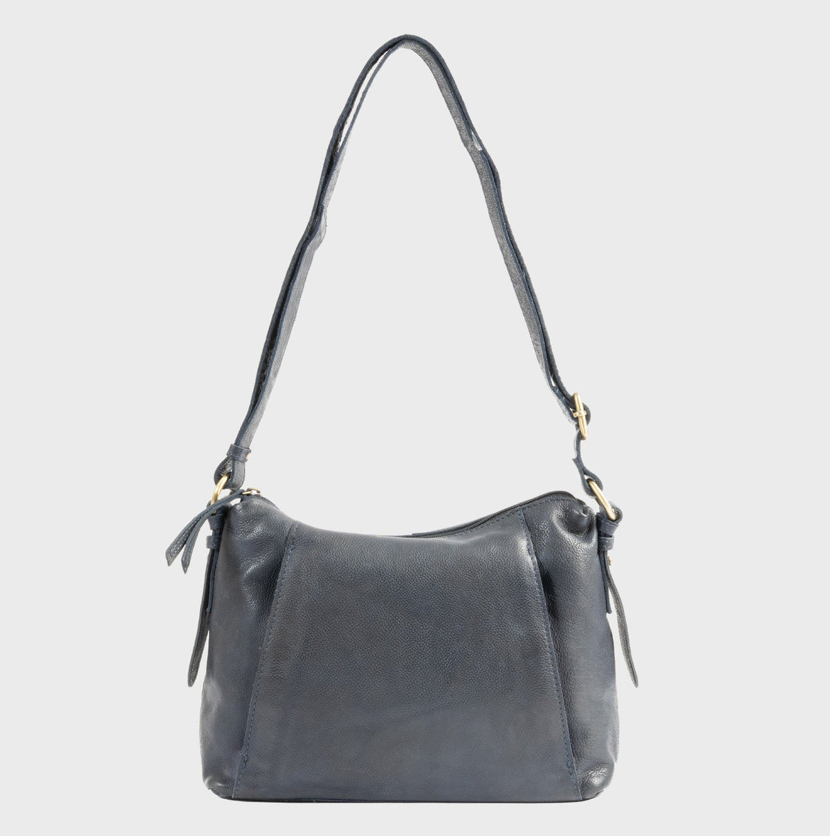 Bolso bandolera de piel natural elegante - Azul