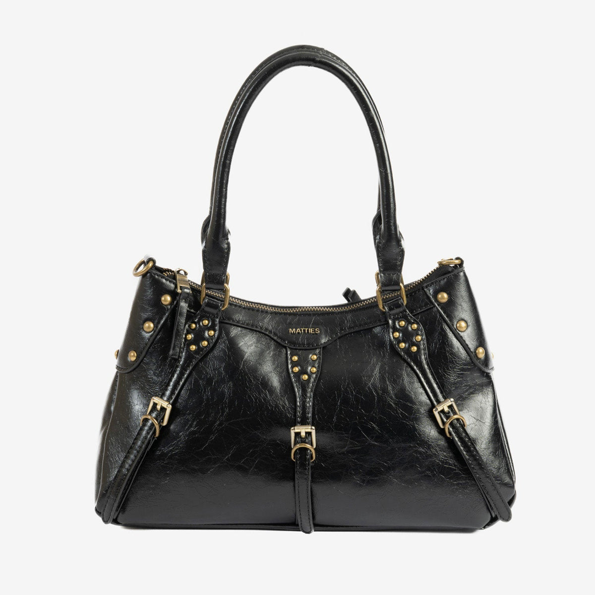Bolso de hombro con bandolera Bergen - Negro