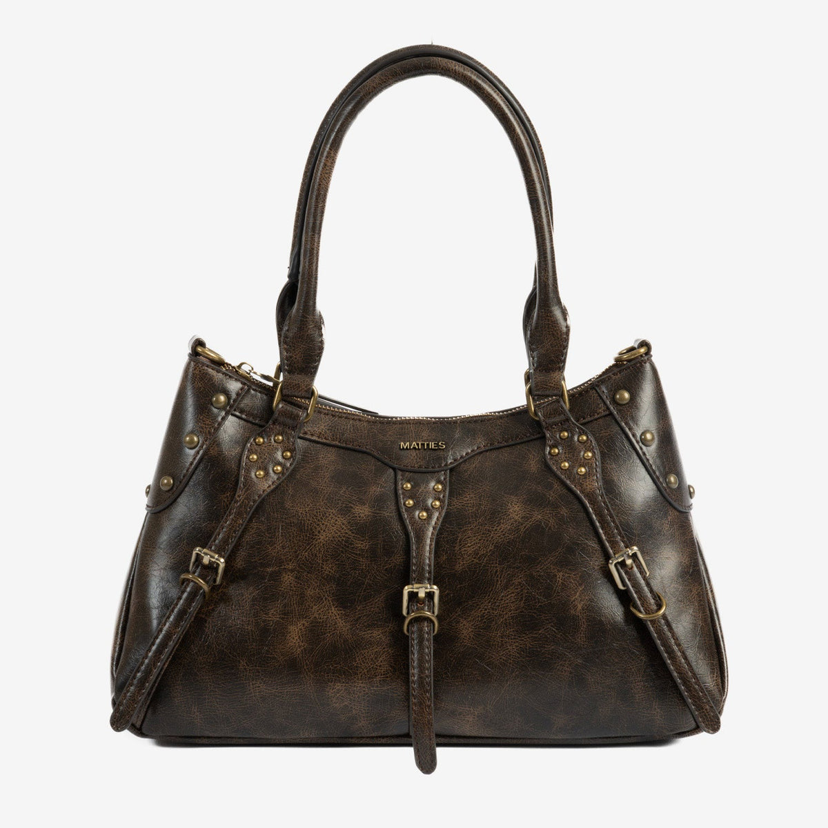Bolso de hombro con bandolera Bergen - Marrón