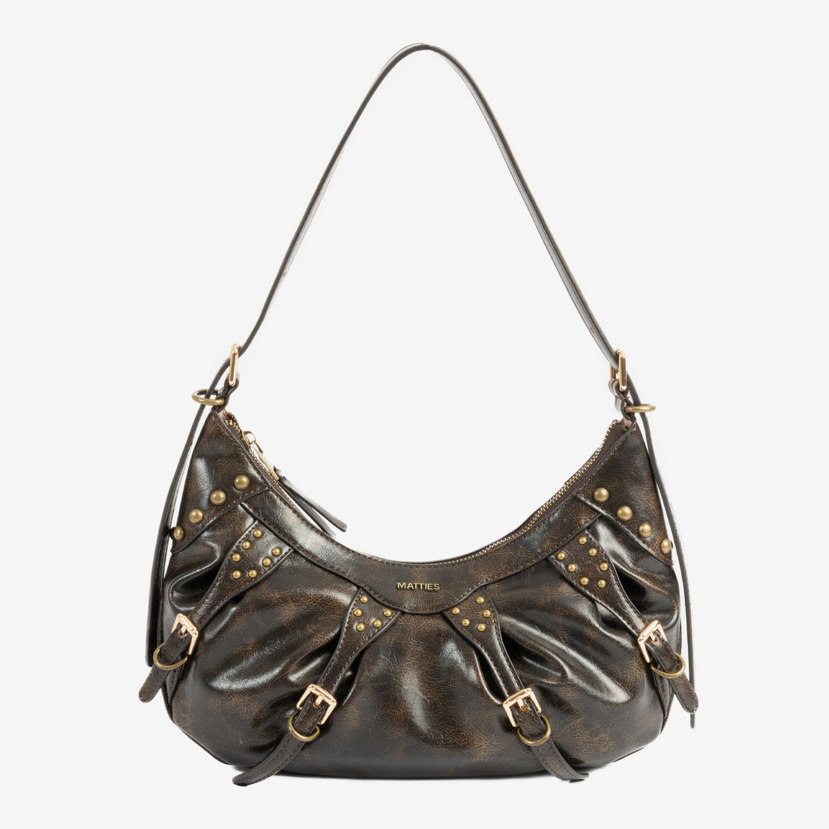 Bolso de hombro Bergen - Marrón