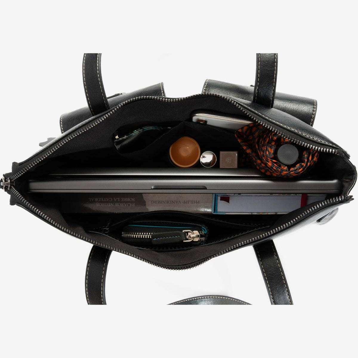 Shopper con cremallera Riga - Negro