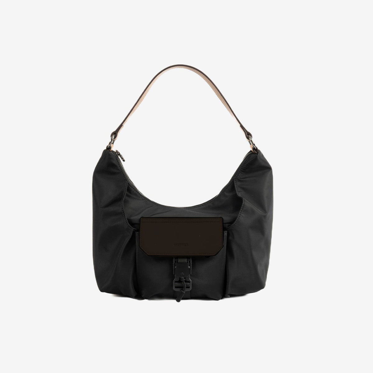 Bolso de hombro con bandolera Alpes - Negro