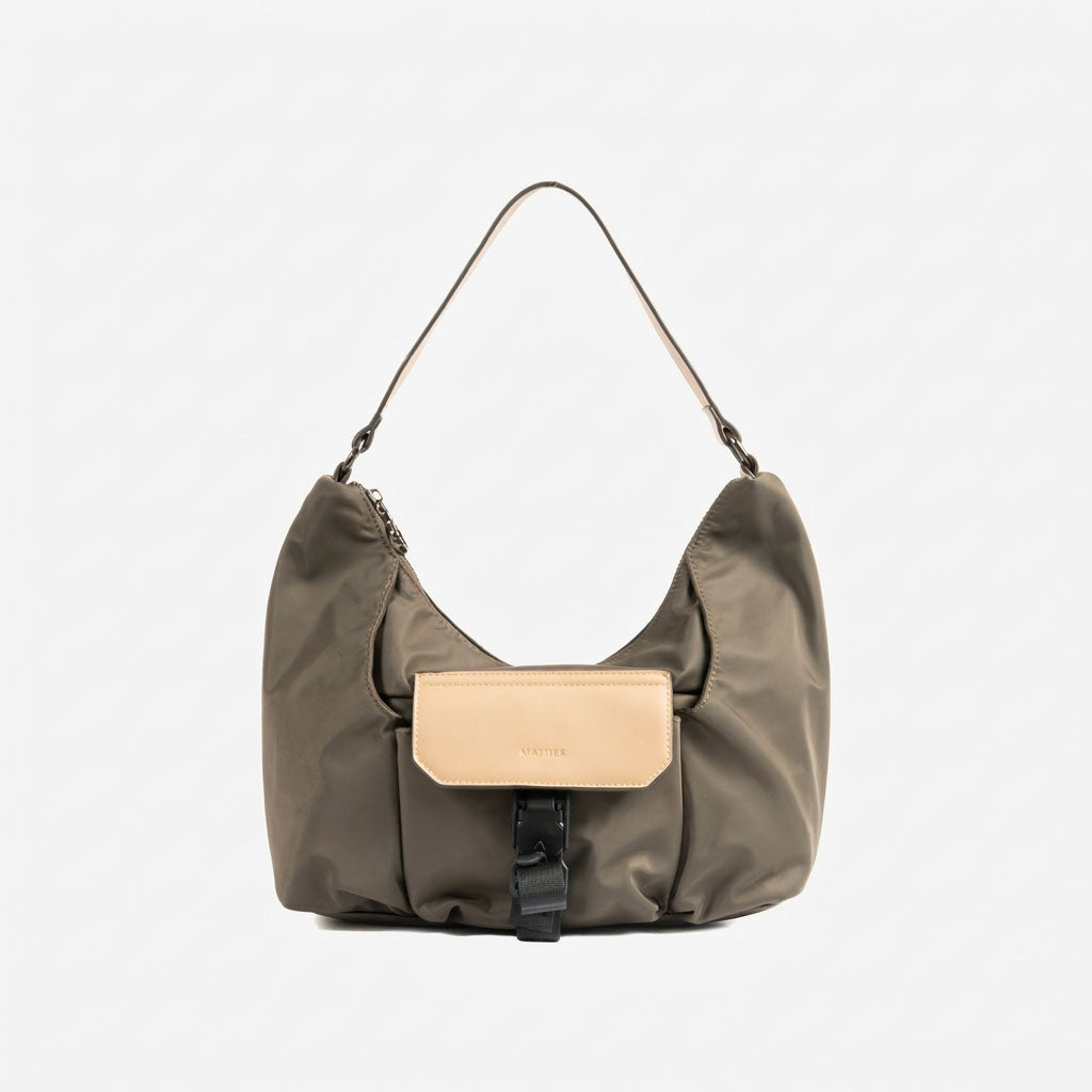 Bolso de hombro con bandolera Alpes - Marrón